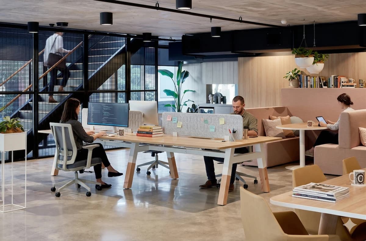 Modern office space with smart automation