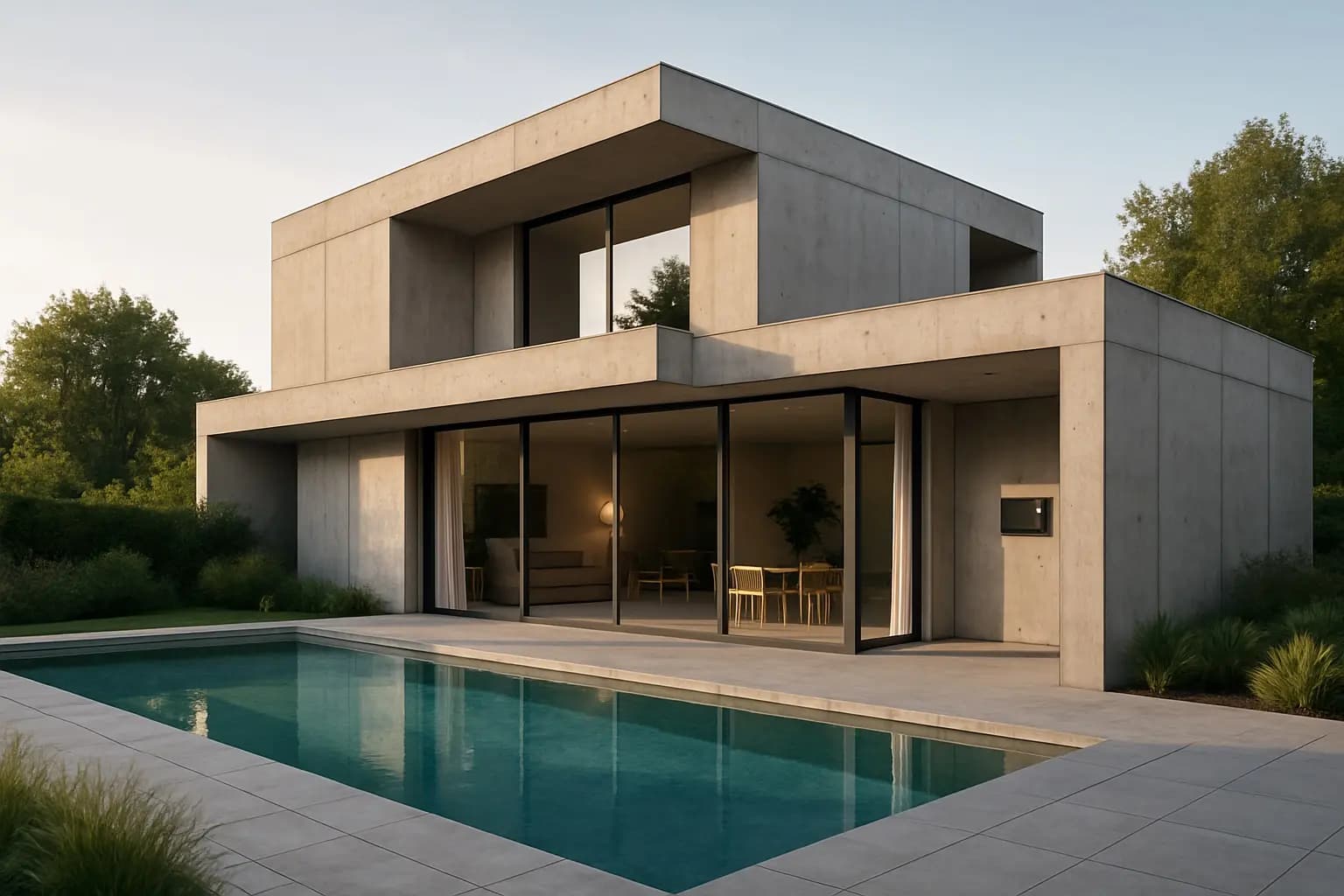 Modern villa with smart home automation